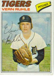 1977 Topps Baseball Cards      311     Vern Ruhle